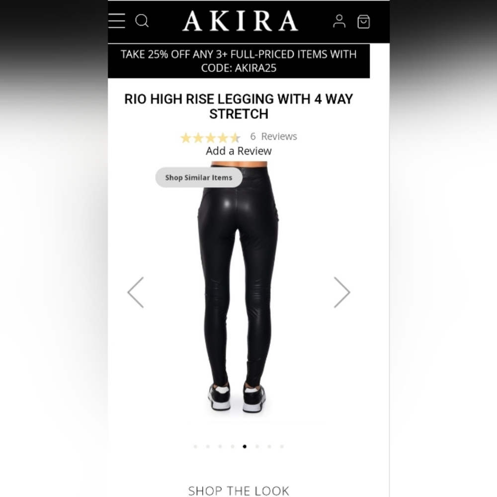 Akira faux leather pants